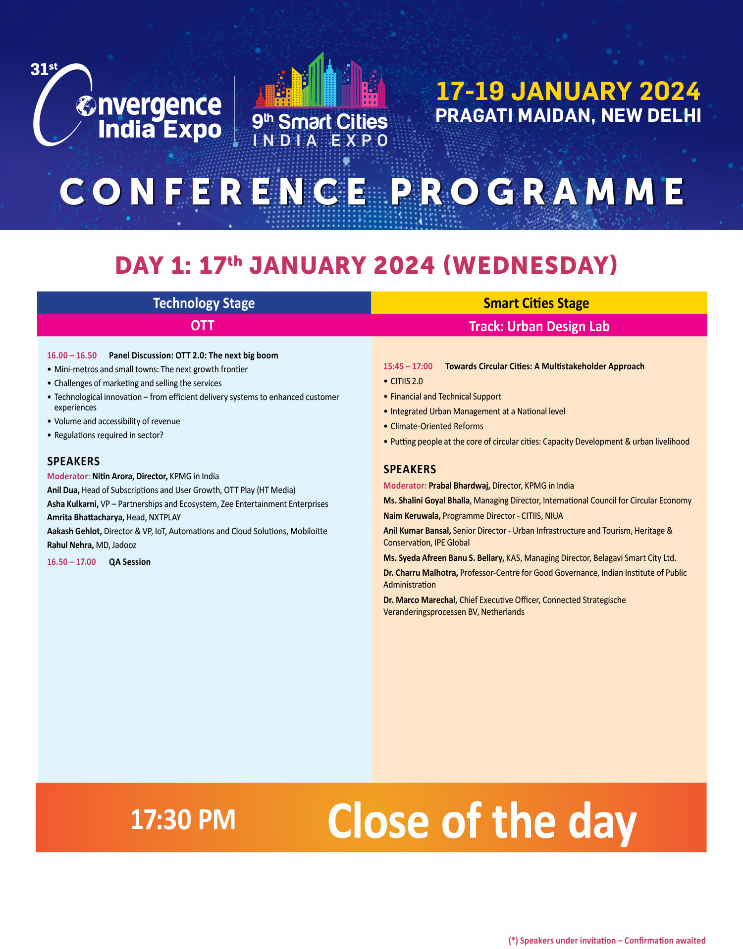 Conference Programme Convergence India expo