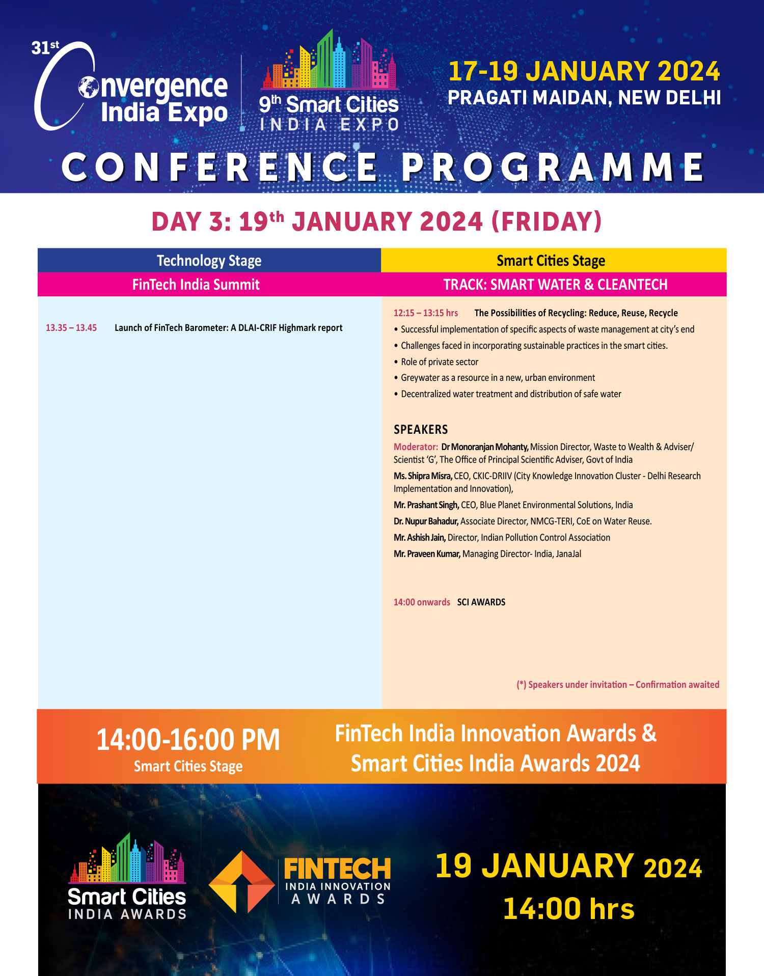 Conference Programme Convergence India expo
