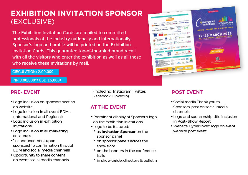 Exhibition Invitations Sponsor